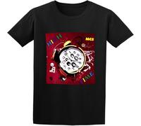 MISS LILLY Mc5 High Time Mens T-Shirt Printed Graphic Top Unisex Tee Black M