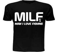 MISS LILLY Men's Milf Man I Love Fishing Funny T Shirt T-Shirt Black 3XL