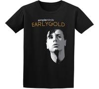 MISS LILLY Men's Simple Minds Early Gold T-Shirt Casual Graphic Comfortable Tees Black 3XL