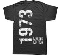 MISS LILLY Novelty 50Th 50 Years Retro Vintage 1973 T Shirts Graphic Cotton Streetwear Short Sleeve Birthday Gifts Summer Style T-Shirt Men Black 3XL