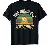 MISS LILLY NUTU Limited The Birds Are Watching Wake Up America Arent Real T-Shirt Black S