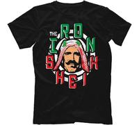 MISS LILLY The Iron Sheik Circle T-Shirt Casual Graphic Tees Black L