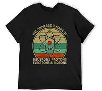 MISS LILLY The Universe is Made of Neutrons Protons Elections & Morons Funny Men's T-Shirt Black L