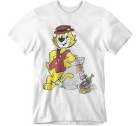 MISS LILLY Top Cat T-Shirt Cartoon 70S 80S Choo Choo SPOOK UK Retro Tee Vintage White M