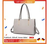 Miss Lulu Borsa a mano da DONNA Borsa per file Borsa Uni Borsa a tracolla Borsa tote Borsa retrò elegante con manico grande per stile consistente Beige