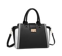 Miss Lulu Borsa a mano da donna, stile retrò, Boston, con scomparto magnetico, borsa a tracolla, nero, Rétro