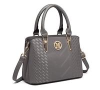 Miss Lulu Borsa a Mano da Donna, Modello Intrecciato e Chevron, Logo M sul Davanti, Manico o a Tracolla