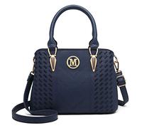 Miss Lulu Borsa a Mano Donna Nero Medie, Borse Tracolla PU Pelle, Tote Spalla Bag Eleganti, Tracolla Regolabile per Viaggi, Università e Lavoro
