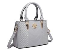 Miss Lulu Borsa a Mano Donna Nero Medie, Borse Tracolla PU Pelle, Tote Spalla Bag Eleganti, Tracolla Regolabile per Viaggi, Università e Lavoro