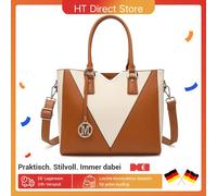 Miss Lulu borsa a tracolla da donna Design a forma di V Shopper tracolla rimovibile in pelle sintetica Il nero
