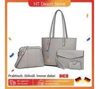 Miss Lulu borsa da donna Shopper borsa a tracolla borsa a tracolla Set da 4 pezzi con pochette da viaggio e tutti i giorni