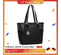 Miss Lulu borsa da donna Shopper borsa a tracolla elegante borsa grande con incisione Laser con Grigio