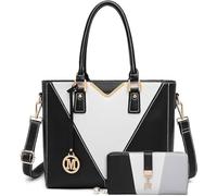 Miss Lulu Borsa Donna in Pelle PU con Manici e Tracolla Regolabile | Stile classico con tasche interne per lavoro, università e tempo libero; colori e dimensioni secondo la variante