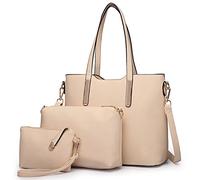 Miss Lulu Borsa Donna Set, Borsette a Mano Tote Tracolla Spalla PU Pelle, per Shopping, Partito, Tempo libero & lavoro 2/3 pezzi Set