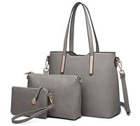 Miss Lulu Borsa Donna Set, Borsette a Mano Tote Tracolla Spalla PU Pelle, per Shopping, Partito, Tempo libero & lavoro 2/3 pezzi Set