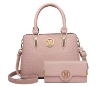 Miss Lulu Borsa a Mano Elegante Donna Medio, Tracolla Regolabile, Spalla PU Pelle Impermeabile, Molte Tasche Scomparti, Tote Shopper Bag Borsetta Grande Lavoro