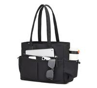 Miss Lulu Borsa Tote Donna, Borsa a Mano e a Spalla con 10 Tasche Organizzate, Scomparto Laptop 15,6", Leggera e Resistente, Impermeabile, Multiuso per Lavoro, Scuola e Viaggi
