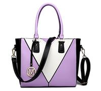 Miss Lulu Borsa Tote, Borsa a Mano in Pelle, Borsa a Tracolla a Forma di V per Donna, Borsa da Donna, Borse Grandi Donna