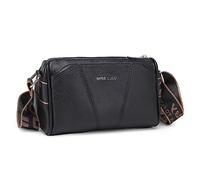Miss Lulu Borsa Tracolla Donna Vera Pelle, Quattro Tasche, Impermeabili e Resistenti, Eleganti e Comode, con Tracolla Larga Regolabile, per Shopping e Viaggiare