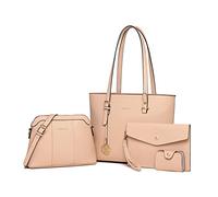 Miss Lulu Borsa Donna, Set di 4 Borsa Tote, Borsa a Tracolla in Pelle PU, Borsa a Spalla, Pochette, Porta Carte, Portafoglio