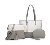 Miss Lulu Borse Mano Donna Pelle, Pochette Donna Multifunzione Set 3 Pezzi, Borsa Tracolla Spalla, Borse Tote Elegante Università Lavoro