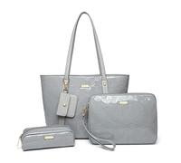 Miss Lulu Borse Mano Donna Pelle, Pochette Donna Multifunzione Set 3 Pezzi, Borsa Tracolla Spalla, Borse Tote Elegante Università Lavoro