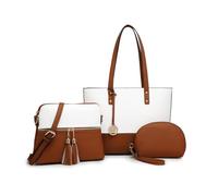 Miss Lulu Borse Mano Donna Pelle, Pochette Donna Multifunzione Set 3 Pezzi, Borsa Tracolla Spalla, Borse Tote Elegante Università Lavoro
