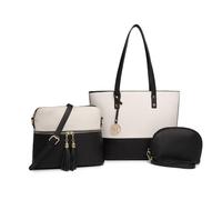 Miss Lulu Borse Mano Donna Pelle, Pochette Donna Multifunzione Set 3 Pezzi, Borsa Tracolla Spalla, Borse Tote Elegante Università Lavoro