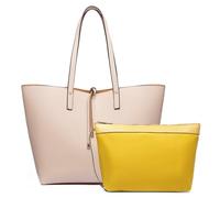 Miss Lulu Borse Tote a Mano da Donna, reversibile in finta pelle borsa a tracolla grande set due in uno, Impermeabile