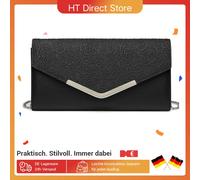 Miss Lulu Clutch Borsa da sera da DONNA Borsa elegante per collane Borsa piccola per matrimonio Pochette elegante Grigio