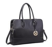 Miss Lulu Designer di donne Spalla Borse Le signore Ecopelle Totalizzatore Borse (nero)