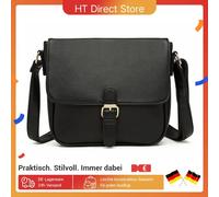 Miss Lulu DONNA e borsetta Elegante borsa a tracolla Palmare Design moderno Lavoro e tempo libero Nero