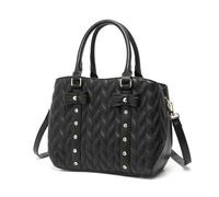 Miss Lulu Lb2341 Ladies Handbag, Borsa con Manico Superiore Donna, Nero, L26W13H23CM