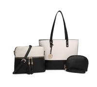 Miss Lulu - Lg2023, Borsetta Donna | Borsa a Tracolla e Pochette Coordinate, Tre Formati Versatili per Lavoro, Università, Shopping e Viaggio