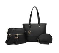 Miss Lulu - Lg2023, Borsetta Donna | Borsa a Tracolla e Pochette Coordinate, Tre Formati Versatili per Lavoro, Università, Shopping e Viaggio