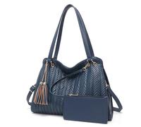 Miss Lulu Set Borsa a Spalla Hobo Donna Ecopelle Grande, Borsa Tracolla con Manico e Molte Tasche, Borsetta Moda Città Classica Pratica Elegante Shopping Bag