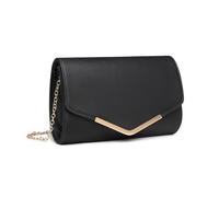 Miss Lulu Pochette Donna, Borsetta donna per matrimoni e serate, Nera