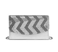 Miss Lulu Pochette Donna Elegante,Morbida Sintetico Sottile Con Paillettes Con Manico E Catena Dorata Elegante Lussuosa Portabile A Mano Tracolla Capiente Per Banchetti Feste