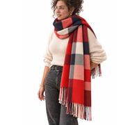 Miss Lulu Sciarpa Donna Invernale Oversize, Morbida Sciarpa in Tartan con Frange Lunghe, Scialle Spesso e Caldo - Regalo di Natale per Donna