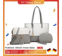 Miss Lulu set di borse da donna 3 pezzi borsa a tracolla grande a contrasto di colore borsa a tracolla Grigio