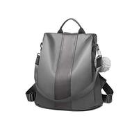 Miss Lulu Zaino Antifurto Donna, Borsa Nero Zaini Nylon Impermeabile, Daypack Spalla Tracolla per Viaggio Lavoro Scuola