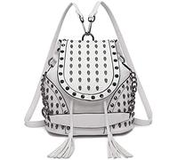 Miss Lulu Zaino Donna Medio, Zaine PU Pelle Donna, Borsa Zaino Teschio, Borse a Zainetto Gtico Antifurto,Impermeabile