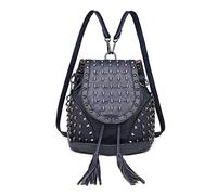 Miss Lulu Zaino Borse Zainetto per Donna Borsa a Tracolla con Catena in Ecopelle Borchiata Borsa Borchie in Rilievo Moda Teschi(Marina Militare)