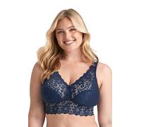 MISS MARY OF SWEDEN Lace Dreams Reggiseno Regolabile in Lunghezza Elasticizzato Senza Ferretto in Materiale Riciclato 7D Dark Blue
