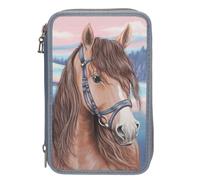 Miss Melody - Triple Pencil Case With 3D Effect - Smoky Blue Toy NUOVO