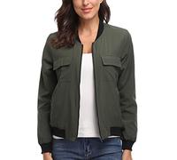 MISS MOLY Giacca bomber da donna, Blouson, Giacca primaverile, Giacca sottile, con zip, stile aviatore, 54