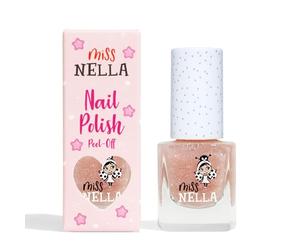 Miss Nella ABRACADABRA- ROSA/ORO Smalto speciale con brillantini per bambini, con formula peel-off, a base d'acqua e senza odori