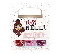 Miss Nella Little Poppet, Pink A Boo, Strawberry Cream molto brillante, smalto per bimbe a base acqua, Formula peel off