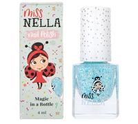 Miss Nella Once Upon A Time Safe Smalto rosa speciale con glitter bianchi per bambini, formula atossica e inodore, per bambini e bambini, a base d'acqua per una facile rimozione