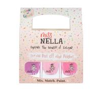 Miss Nella PICCOLA SCATOLA DOLCE: Scatola da 3 smalti peel off, senza odori, a base d’acqua e sicuro per bambini- Cheeky Bunny, Pink A Boo & Little Poppet